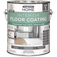 Home Interior Floor Coating System Base Coat, 3.61 L, Water-Based, Very Flat, Tint Base/White Rideout Tool & Machine Inc.