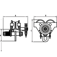 Chariots ajustables, 1000 lb (0,5 tonne) Capacit&eacute;, 2-11/16" - 5-1/4" Rideout Tool & Machine Inc.