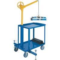 Tall Industrial Lifting Device with Mobile Cart, 500 lbs. (0.25 tons) Capacity LS954 | Rideout Tool & Machine Inc.
