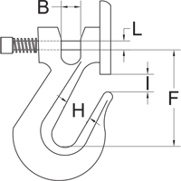 Clevis Grab Hook with Latch - Grade 70 Rideout Tool & Machine Inc.