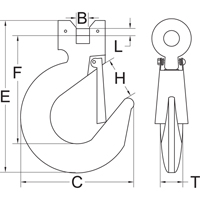Crochet &agrave; manille avec clapet - calibre 70 Rideout Tool & Machine Inc.