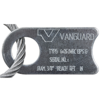 &eacute;lingue de levage &agrave; c&acirc;ble m&eacute;tallique - deux boucles, galvanis&eacute; Rideout Tool & Machine Inc.