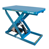 Optimus<sup>®</sup> Electric-Hydraulic Scissor Lift Table, Steel, 48" L x 36" W, 2000 lbs. Capacity LV451 | Rideout Tool & Machine Inc.