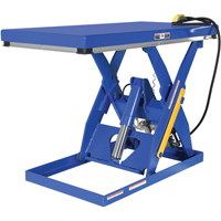 Hydraulic Scissor Lift Table, Steel, 60" L x 30" W, 3000 lbs. Cap. LV465 | Rideout Tool & Machine Inc.