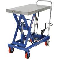 Pneumatic Hydraulic Scissor Lift Table, Steel, 32-1/2" L x 19-3/4" W, 1000 lbs. Cap. LV469 | Rideout Tool & Machine Inc.