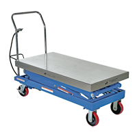 Pneumatic Hydraulic Scissor Lift Table, Steel, 47-1/4" L x 24" W, 1500 lbs. Cap. LV473 | Rideout Tool & Machine Inc.