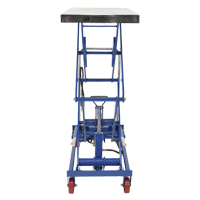 Pneumatic Hydraulic Scissor Lift Table, Steel, 35-1/2" L x 20" W, 800 lbs. Cap. LV478 | Rideout Tool & Machine Inc.
