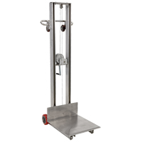 Platform Lift Stacker, Hand Winch Operated, 400 lbs. Capacity, 58" Max Lift Rideout Tool & Machine Inc.