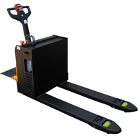 Fully Powered Electric Pallet Truck With  Stand-On Platform, 4500 lbs. Cap., 48" L x 30.25" W LV537 | Rideout Tool & Machine Inc.
