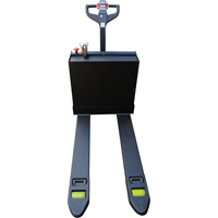 Fully Powered Electric Pallet Truck With  Stand-On Platform, 4500 lbs. Cap., 48" L x 30.25" W LV537 | Rideout Tool & Machine Inc.