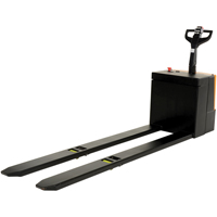 Fully Powered Electric Pallet Truck With  Stand-On Platform, 4500 lbs. Cap., 96" L x 30" W LV539 | Rideout Tool & Machine Inc.