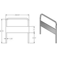 30" Chrome Handle for Platform Truck Rideout Tool & Machine Inc.