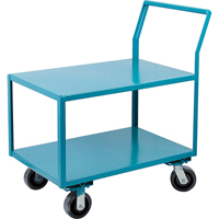 Heavy-Duty Low Profile Shop Carts, 2 Tiers, 18" W x 30" D x 41" H, 2400 lbs. Cap. Rideout Tool & Machine Inc.
