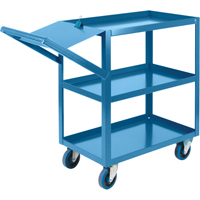 Order Picking Carts, 36" H x 18" W x 46" D, 3 Shelves, 1200 lbs. Capacity MB442 | Rideout Tool & Machine Inc.