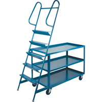 Stock Picking Carts, Steel, 24" W x 64" D, 3 Shelves, 1200 lbs. Capacity MB508 | Rideout Tool & Machine Inc.