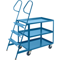 Stock Picking Carts, Steel, 24" W x 52" D, 3 Shelves, 1200 lbs. Capacity MD441 | Rideout Tool & Machine Inc.