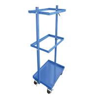 Stock Cart, Steel, 30-11/16" W x 19-1/4" D, 3 Shelves, 300 lbs. Capacity MF985 | Rideout Tool & Machine Inc.