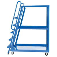 Stock Picking Cart, Steel, 27-7/8" W x 56-1/8" D, 3 Shelves, 1000 lbs. Capacity MF991 | Rideout Tool & Machine Inc.