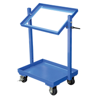 Stock Cart, Steel, 30-11/16" W x 19-1/4" D, 2 Shelves, 200 lbs. Capacity MH045 | Rideout Tool & Machine Inc.