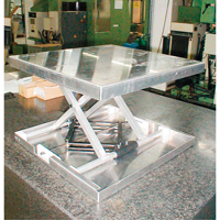 Lift-Tool™ Table Top Scissor Lift, 23" L x 22" W, Aluminum, 300 lbs. Capacity MJ517 | Rideout Tool & Machine Inc.