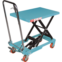 Heavy-Duty Hydraulic Scissor Lift Table, 27-1/2" L x 17-3/4" W, Steel, 330 lbs. Capacity Rideout Tool & Machine Inc.