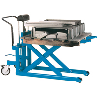 Hydraulic Skid Scissor Lift/Table, 42-1/2" L x 20-1/2" W, Steel, 2200 lbs. Capacity MA445 | Rideout Tool & Machine Inc.