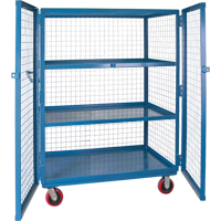 Wire Mesh Truck, 3 Tiers, 51" L x 32" W x 62.5" H, 2400 lbs. Cap. Rideout Tool & Machine Inc.