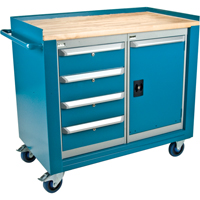 Industrial Duty Mobile Service Benches, Wood Surface ML327 | Rideout Tool & Machine Inc.