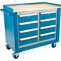 Industrial Duty Mobile Service Benches, Wood Surface ML328 | Rideout Tool & Machine Inc.