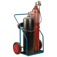 Gas Cylinder Carts, Rubber Wheels, 13" W x 25" L Base, 1000 lbs. Rideout Tool & Machine Inc.