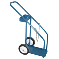 Gas Cylinder Carts, Semi-Pneumatic Wheels, 12" W x 16" L Base, 1000 lbs. Rideout Tool & Machine Inc.