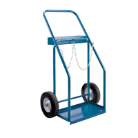 Gas Cylinder Carts, Semi-Pneumatic Wheels, 19" W x 10" L Base, 1000 lbs. Rideout Tool & Machine Inc.