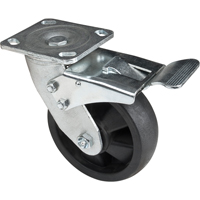 Roulettes haute temp&eacute;rature, Pivotant avec frein, 6" (152,4 mm), Nylon, 880 lb (399 kg) Rideout Tool & Machine Inc.