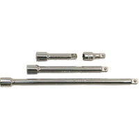Jeu de barres de rallonges, Prise de 3/8", Fini Chrome, 4 M Rideout Tool & Machine Inc.