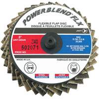 Disque &agrave; lamelles &agrave; rouler Powerblend FLX, 3" x Type R, Grain Z40, Alumine de zirconium Rideout Tool & Machine Inc.