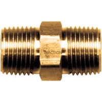 Hex Nipple, Brass, 3/8" x 1/4", NPT x NPT Rideout Tool & Machine Inc.