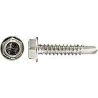 100-Piece Drill-X&reg; Hex HD Tapping Screws, #12 Dia., 1-1/4" L, Zinc Plated Rideout Tool & Machine Inc.
