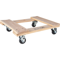 Hardwood Dolly, Polyolefin Wheels, 1000 lbs. Capacity, 18" W x 24" D x 7" H Rideout Tool & Machine Inc.