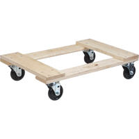 Hardwood Dolly, Polyolefin Wheels, 900 lbs. Capacity, 18" W x 24" D x 7" H Rideout Tool & Machine Inc.