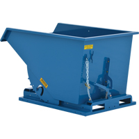 Conteneur autobasculeur, Acier, 1-1/2 vg³, Bleu MN960 | Rideout Tool & Machine Inc.