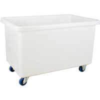 Straight Wall Box Truck, White Polyethylene, 46" L x 28" W x 31" H, 14 cu. ft. Volume, 600 lbs. Capacity Rideout Tool & Machine Inc.