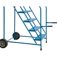 Trailer Access Rolling Ladder with Rails, 4 Steps, 22" Step Width, 37" Platform Height, Steel Rideout Tool & Machine Inc.