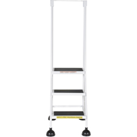 Stop-Step Ladders, 3 Steps, 16" Step Width, 28-11/16" Platform Height, Steel Rideout Tool & Machine Inc.
