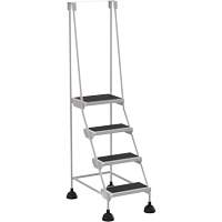 Stop-Step Ladders, 4 Steps, 16" Step Width, 38-3/16" Platform Height, Steel Rideout Tool & Machine Inc.
