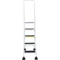Light-Duty Stop-Step Ladders, 5 Steps, 16" Step Width, 47-11/16" Platform Height, Steel Rideout Tool & Machine Inc.