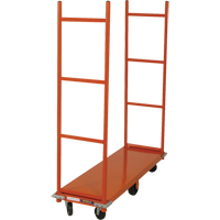 U-Boat Platform Truck, 48" L x 16" W, 1750 lbs. Capacity, Mold-on Rubber Casters MO127 | Rideout Tool & Machine Inc.
