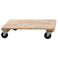 Solid Platform Wood Dolly, Rubber Wheels, 1200 lbs. Capacity, 24" W x 36" D x 7" H MO203 | Rideout Tool & Machine Inc.