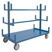 Mobile Pipe & Bar Rack, Steel, 48" W x 36" D x 60" H, 3000 lbs. Capacity Rideout Tool & Machine Inc.