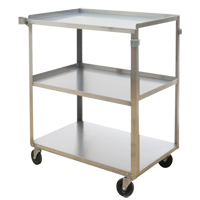 Shelf Carts, 3 Tiers, 17-5/8" W x 33" H x 27-1/8" D, 300 lbs. Capacity MO251 | Rideout Tool & Machine Inc.