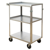 Shelf Carts, 3 Tiers, 15-3/4" W x 32" H x 24" D, 500 lbs. Capacity MO252 | Rideout Tool & Machine Inc.